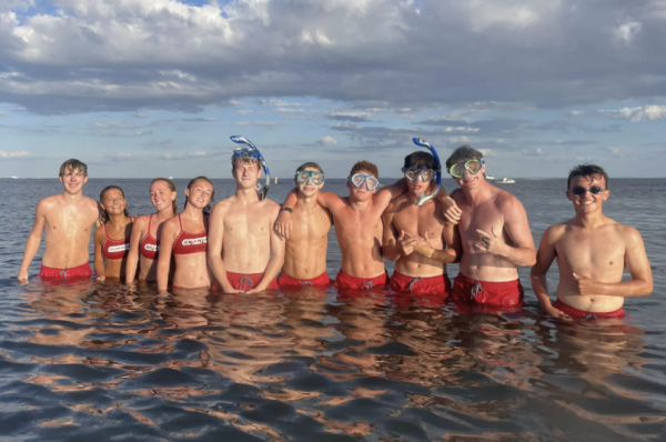 At the end of the summer, Compo Beach lifeguards wrap up their final shift with a swim to the buoy—an annual tradition. This year’s crew included guards from Staples, Ludlowe, Trumbull and several other high schools. 